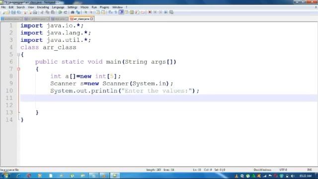 how to create a java program using array variable #basicjava #javaprogram