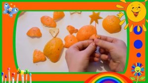как сделать елочку из мандариновой кожуры