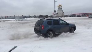 Renault Duster dci snow drift "Рено Дастер дизель зимний дрифт"