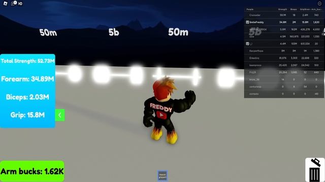 ПРОШЁЛ в НОВУЮ ЛОКАЦИЮ с МЕГА ШТАНГАМИ в АРМРЕСТЛИНГ СИМУЛЯТОР в РОБЛОКС смотреть онлайн