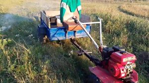 В лес на МОТОБЛОКЕ! Вкусняшки кабану, ну и честный отзыв прицепа.