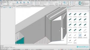 Моделирование административного здания в nanoCAD BIM Конструкции. Урок №2: Первый этаж, окна, двери