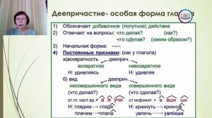 Деепричастие- особая форма глагола, 7-класс, русский язык