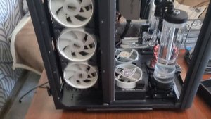 Установка  Thermaltake TOUGHFAN 12 Turbo High Static Pressure Radiator Fan и Thermaltake TOUGHFAN 1