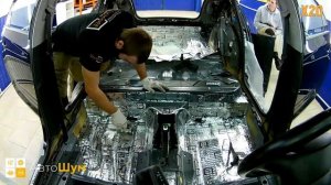 Шумоизоляция пола с арками Skoda Rapid в уровне Премиум. АвтоШум.
