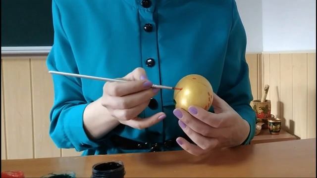Мастер класс Роспись пасхального яйца в технике ХОХЛОМА.