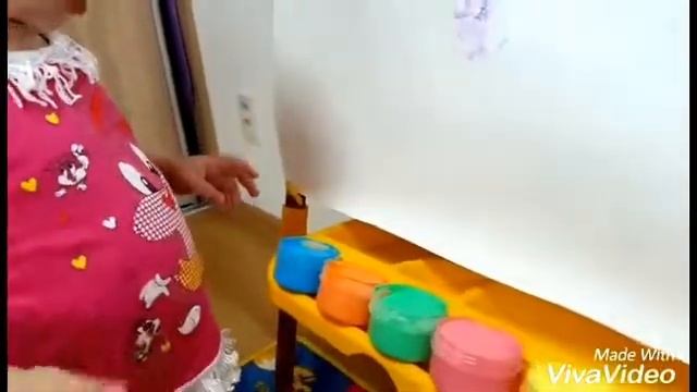 ❤❤❤Наша первая картина!!! Рисуем ручками❤❤❤ смотреть онлайн