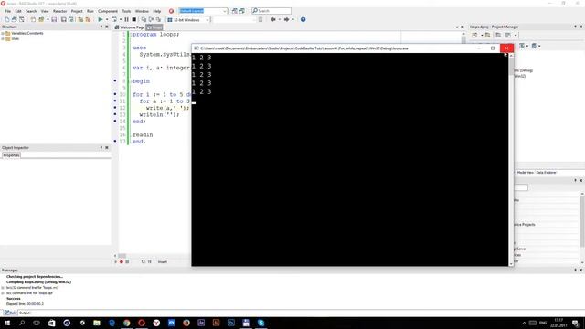 Циклы в паскале. For, while, repeat .. until смотреть онлайн