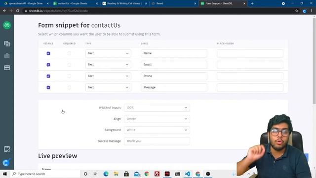 How to store contact us form data to google sheet without coding | HINDI смотреть онлайн