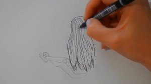 Как нарисовать ДЕВУШКУ СИДЯЩУЮ НА ПОЛУ, Рисуем Просто/793/How to draw a GIRL SITTING on the FLOOR