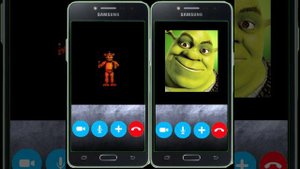 Freddy called Foxy and Shrek.