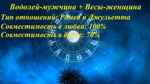 Совместимость Водолей-мужчина и Весы-женщина