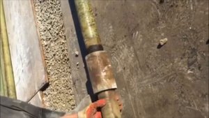 Соединение НКТ трубы при помощи муфты - для системы полива