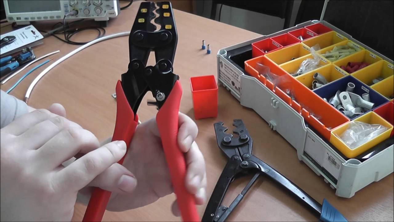 Пресс клещи для обжима толстостенных наконечников ПК-35 и ПК-16У КВТ. Небольшой обзор. смотреть онлайн