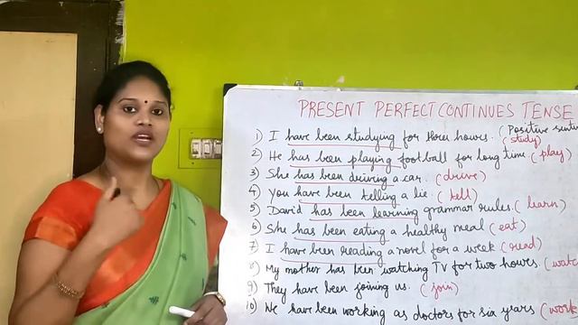 Present Tense |Present Perfect continuous Tense | with examples - lesson 9