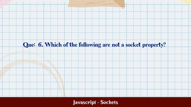 Javascript - Sockets MCQ Questions смотреть онлайн
