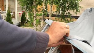 Установка стекла и тента на Прогрессе.