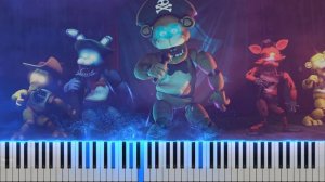 FNAF Looking for a pirate treasure in 4K - Piano Tutorial - Five Nights at Freddy's