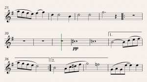 "As Time Goes By" видео-минусовка с нотами для саксофона-альта, темп 60