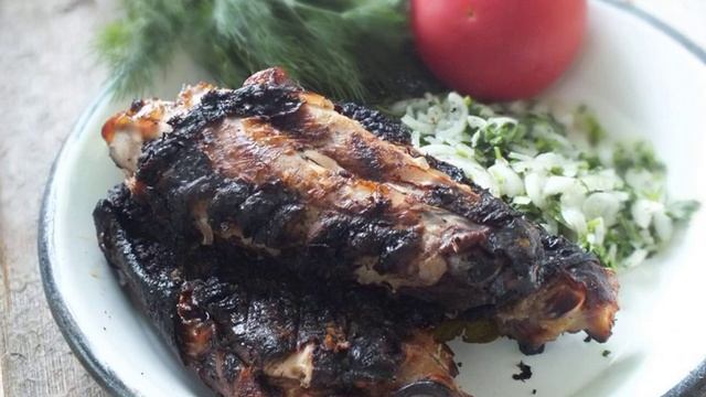 Крылья индейки на мангале