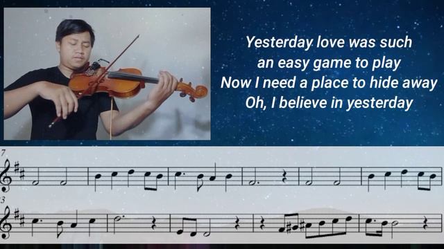 Free Sheet The Beatles - Yesterday Violin Cover With Sheet Music
