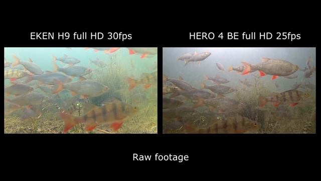 EKEN H9 vs Gopro Hero 4 Black Action POV cameras comparison underwater side by side test.