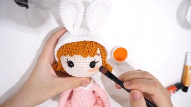 How to add perfect blush on amigurumi crochet doll смотреть онлайн