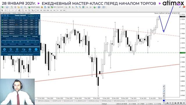 Прогноз рынка форекс на  28.01 от Тимура Асланова