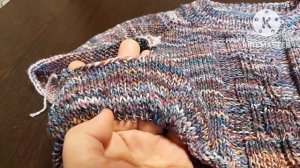 Футболка из полухлопка  Jeans Tropical спицами.