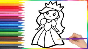 Как нарисовать принцессу для детей