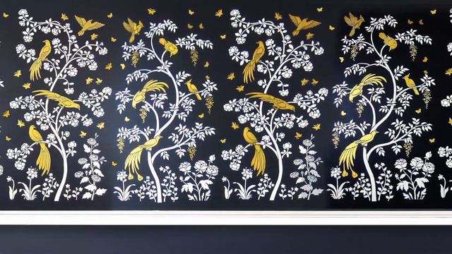 Chinoiserie Stencil Project Featuring Cutting Edge Stencils Birds and Berries Chinoiserie Stencil! смотреть онлайн