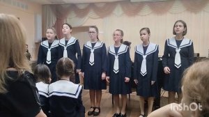 Папамамский концерт в ДШИ 10, хоры "Вольный ветер", "Солнечный ветер", 7. 03.2024