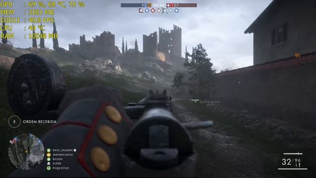 TESTE I5 7400,GTX 1060 6GB PNY(BATTLEFIELD 1 E HITMAN) смотреть онлайн