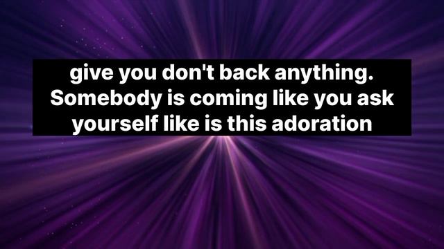 SOMEONE'S COMING TO GIVE YOU ALL.. YOU'REA BENEFACTOR..A SPIRITUAL & PHYSICAL COMPENSATION FROM GOD
