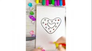 Как нарисовать пончик сердечко Cómo dibujar un corazón de donut