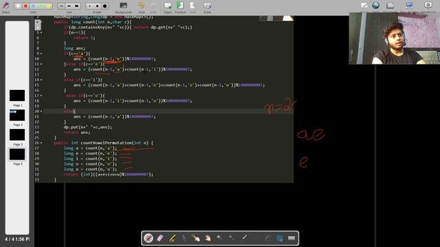 Count Vowels Permutation | Leetcode 1220 | July challenge  #leetcode #dynamicprogramming