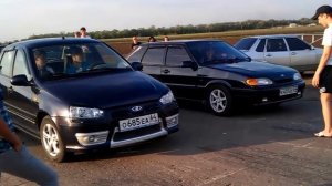 Гонка, ВАЗ Калина vs Ваз 2114