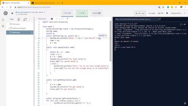 Java Coding | Episode 8 | Making a Fake Banking Program | Cleaning Up смотреть онлайн