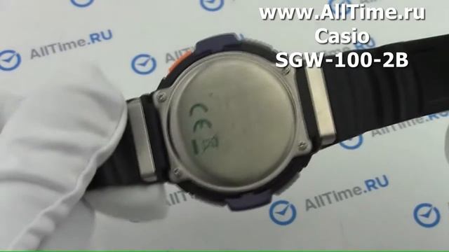 Обзор. Мужские наручные часы Casio SGW-100-2B с хронографом смотреть онлайн