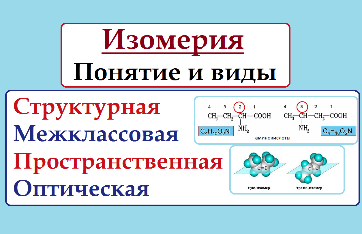 Изомерия: определение, виды и примеры веществ. Органика + ЕГЭ.