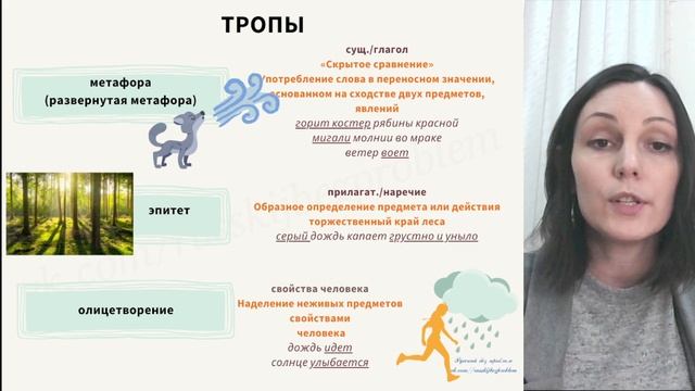 Изобразительно-выразительные средства в русском языке: основная теория смотреть онлайн