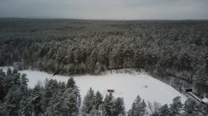 Полет над частью поселка Крылатовский. Зима. Декабрь 2021