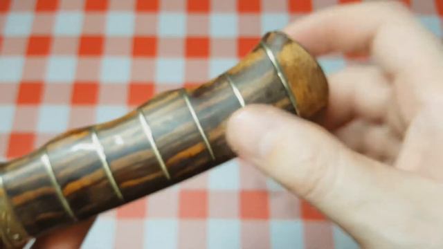 нож из дамаска  рукоять зебрано
