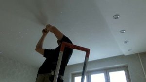 Тканевый Натяжной потолок звёздное небо