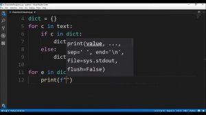 characters frequency in python ?