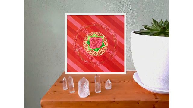 Картина "Красная роза" | холст, 54×54 см, акрил | художница-творец Екатерина Мамаева 🔥