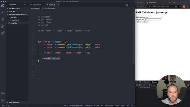 Build a BMI Calculator in Javascript - For Complete Beginners смотреть онлайн