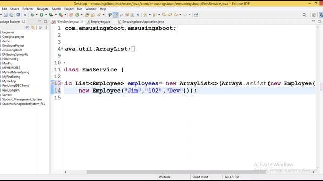 SPRING BOOT || EMPLOYEE MANAGEMENT SYSTEM CRUD OPERATION WITHOUT REPOSITORY IN SPRING BOOT || PART- смотреть онлайн