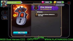 Duel Heroes CCG: Card Battle Arena MOD Menu APK | Set Level | Set League | Add 10K All Resources |