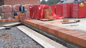 Начинаем кладку стен. Что такое 14.3, 2.1 nf. Гидроизоляция под стены.